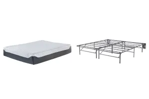 12 Inch Chime Elite Gray King Foundation with Mattress