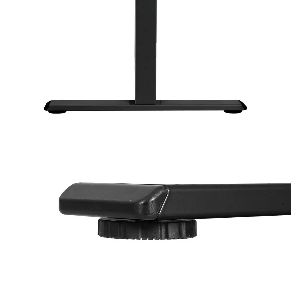 140cm Standing Desk Motorised Electric Dual Motor - White & Pine