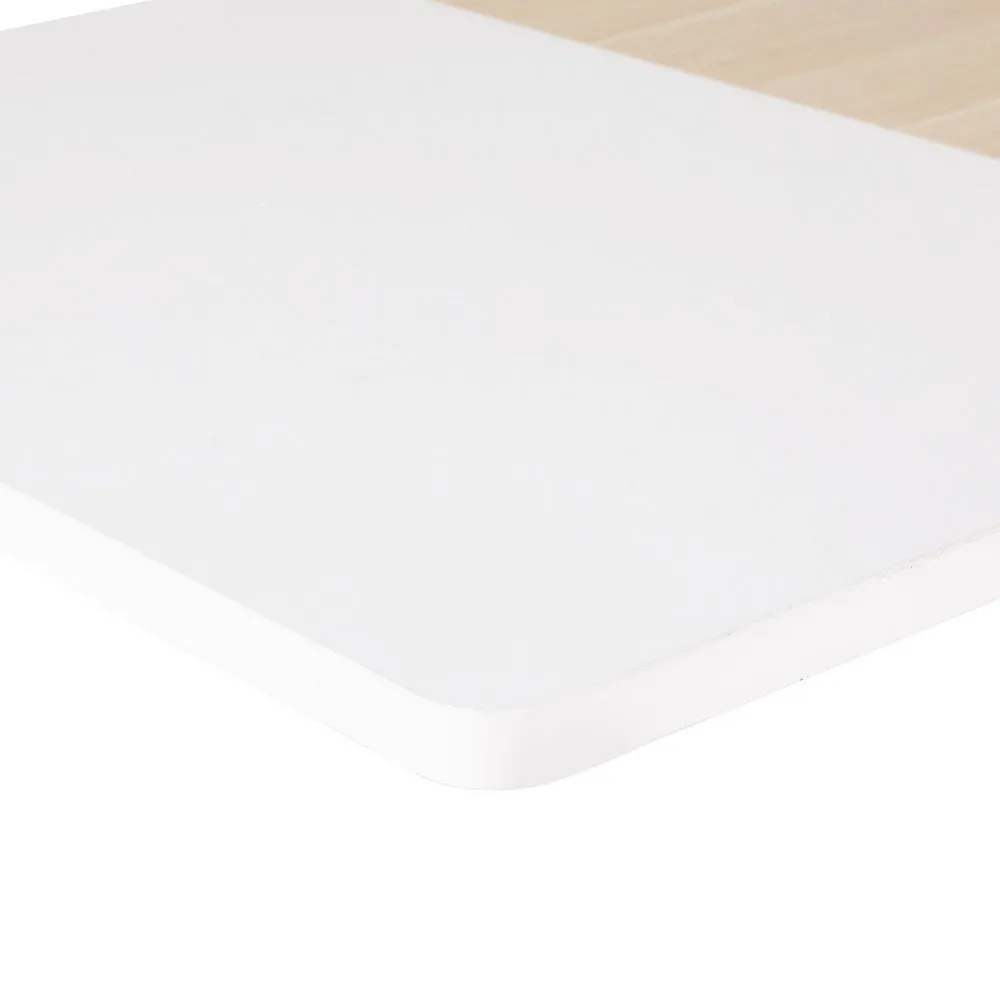 140cm Standing Desk Motorised Electric Dual Motor - White & Pine