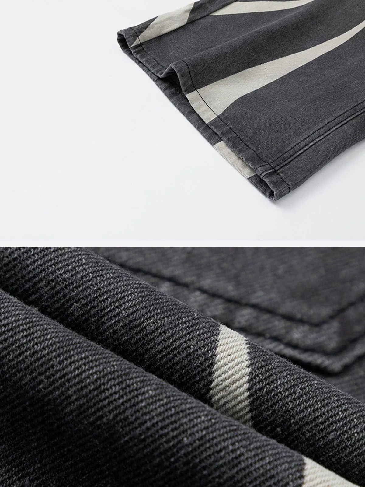 1984® - Tapered Patchwork Denim Shorts