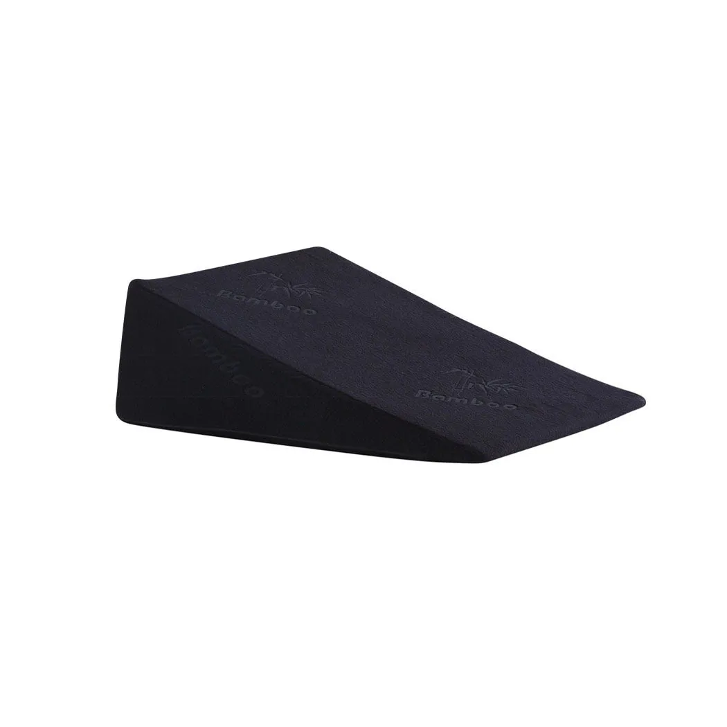 19cm Cool Gel Memory Foam Bed Wedge Pillow - Black