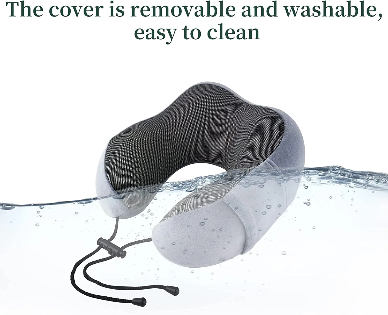 4Pcs Airplane Travel Kit With Neck Pillow,Eye Masks,Earplugs-Grey