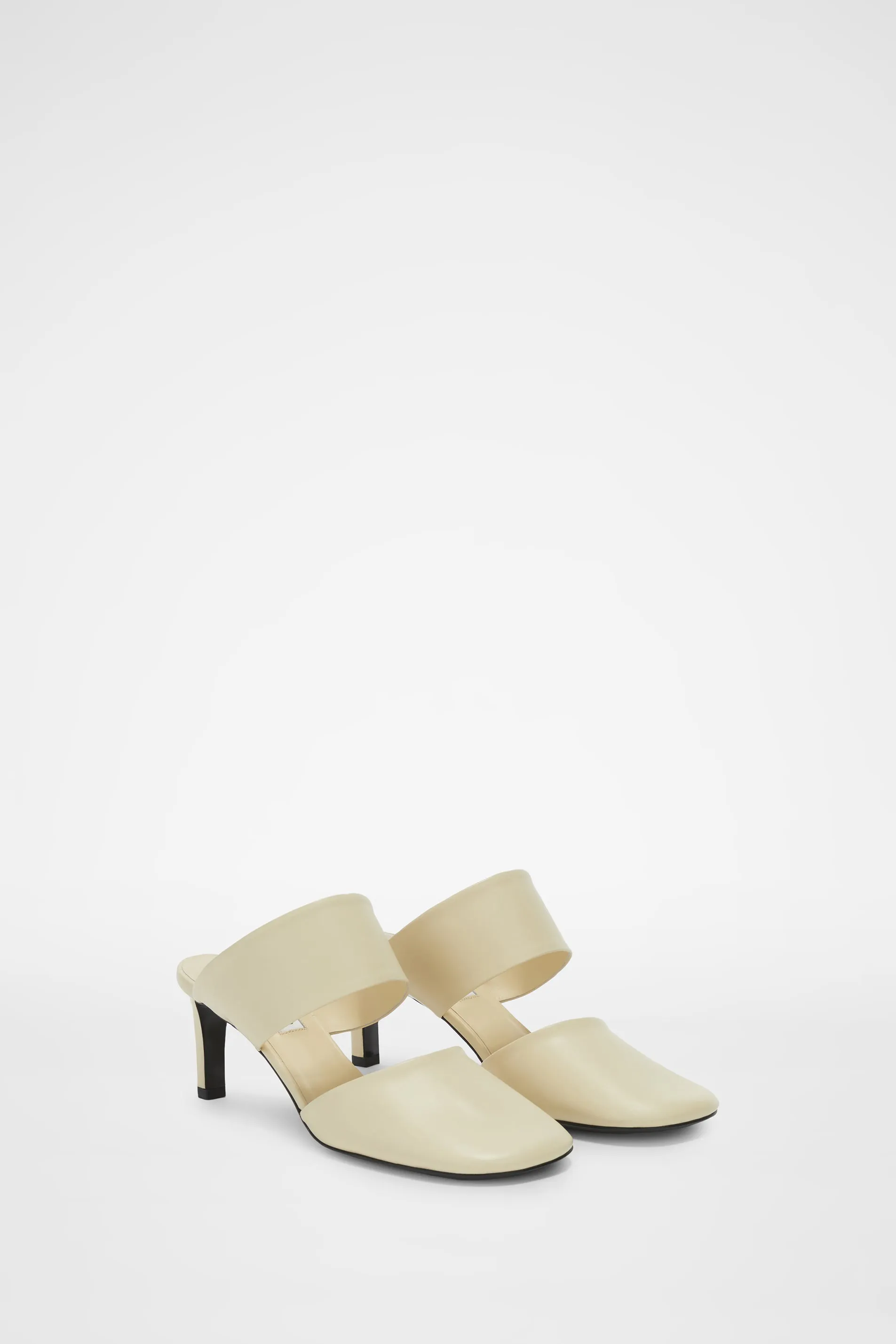 Agnellato Nero Mule Heels