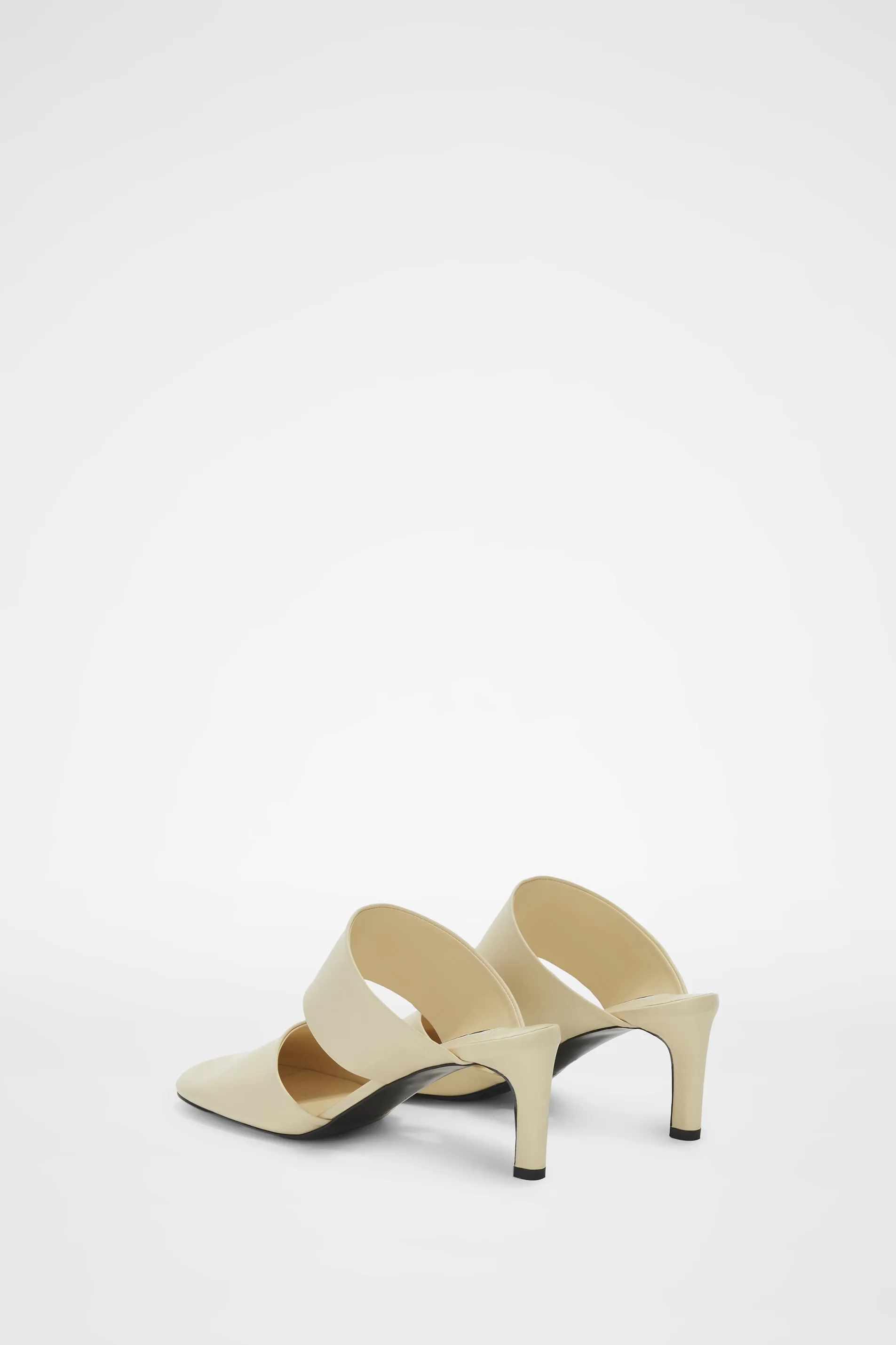 Agnellato Nero Mule Heels