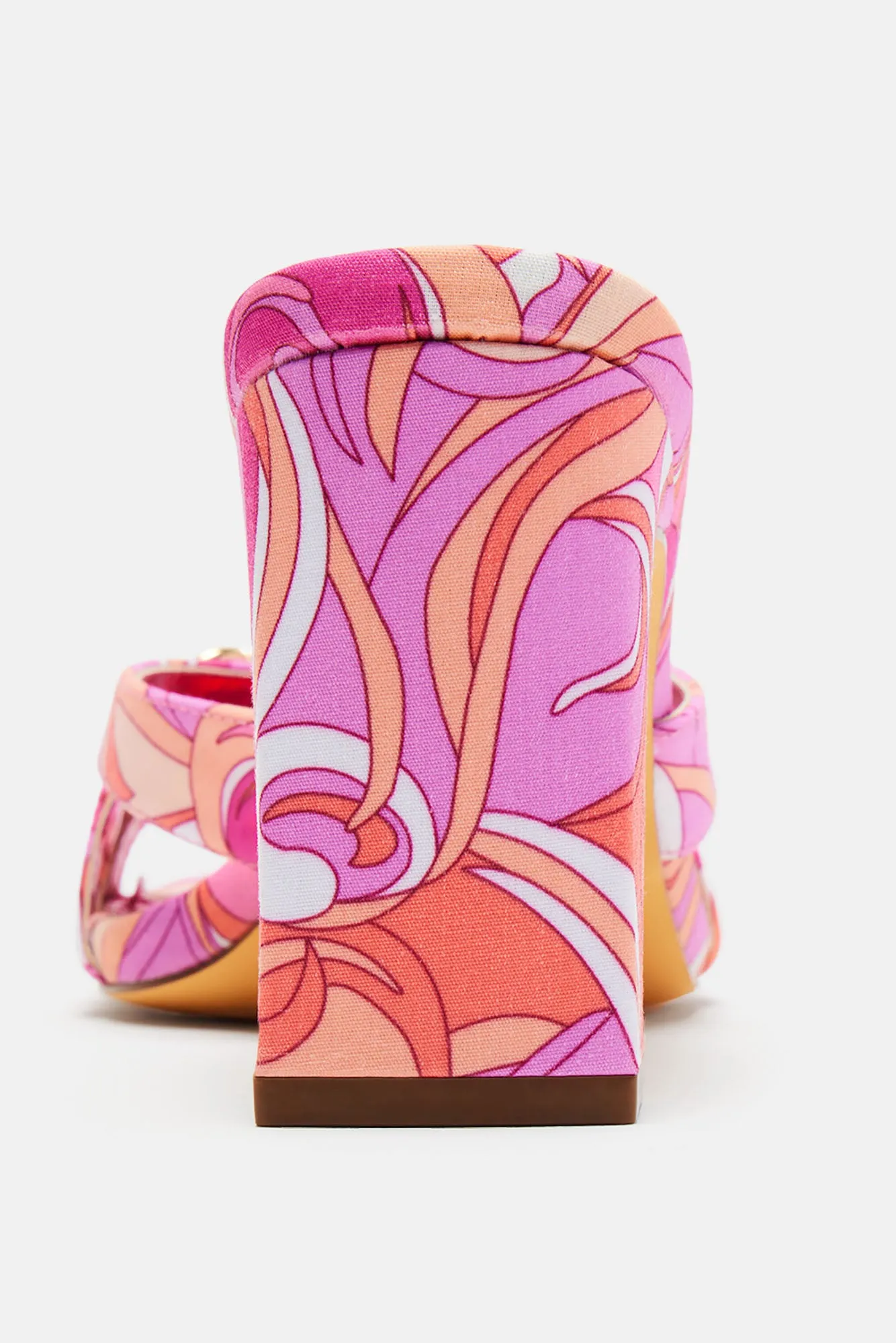 Alaina Printed Heeled Mules - Pink/combo