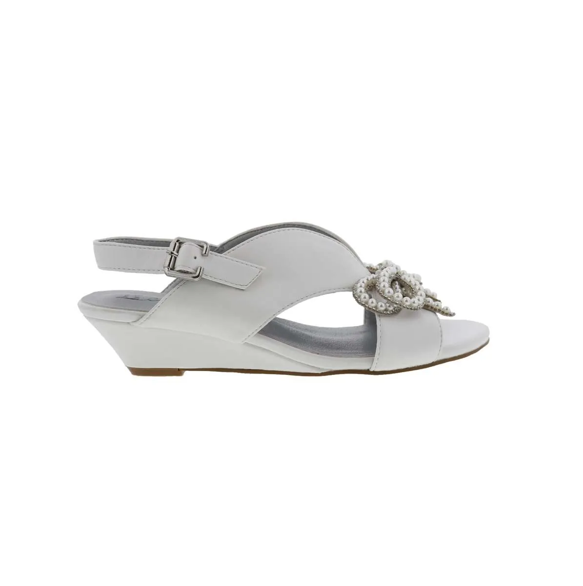 Bellini Lady Women Wedge Sandal In White Smooth