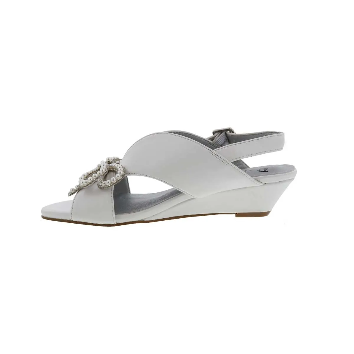 Bellini Lady Women Wedge Sandal In White Smooth