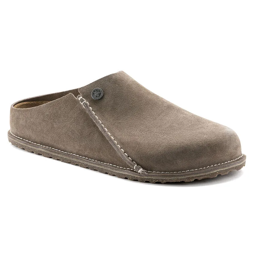 Birkenstock Zermatt Premium Men's & Women's Suede Leather Mule in Taupe & Thyme Available in Narrow     Widths