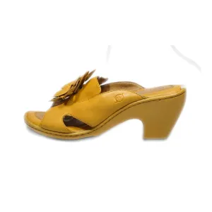 Born High-Heel Sandals Leather Yellow Colour For Women