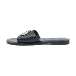 Brighton Flat Sandals Leather Black Colour For Women