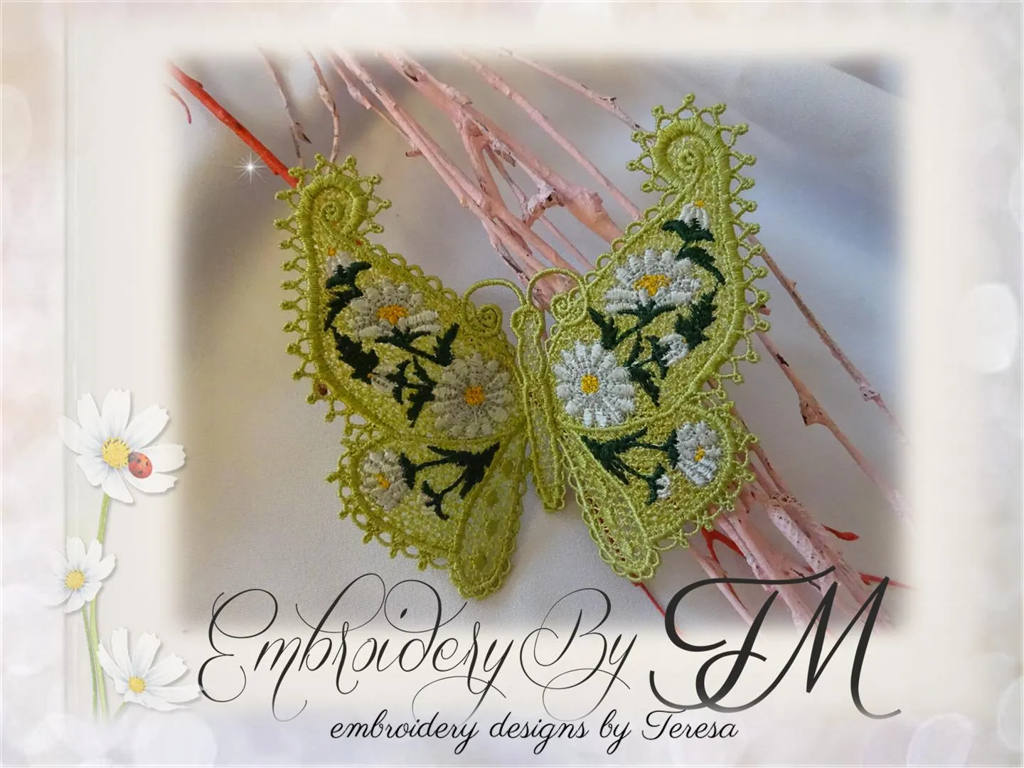 Butterfly April / 4x4 hoop