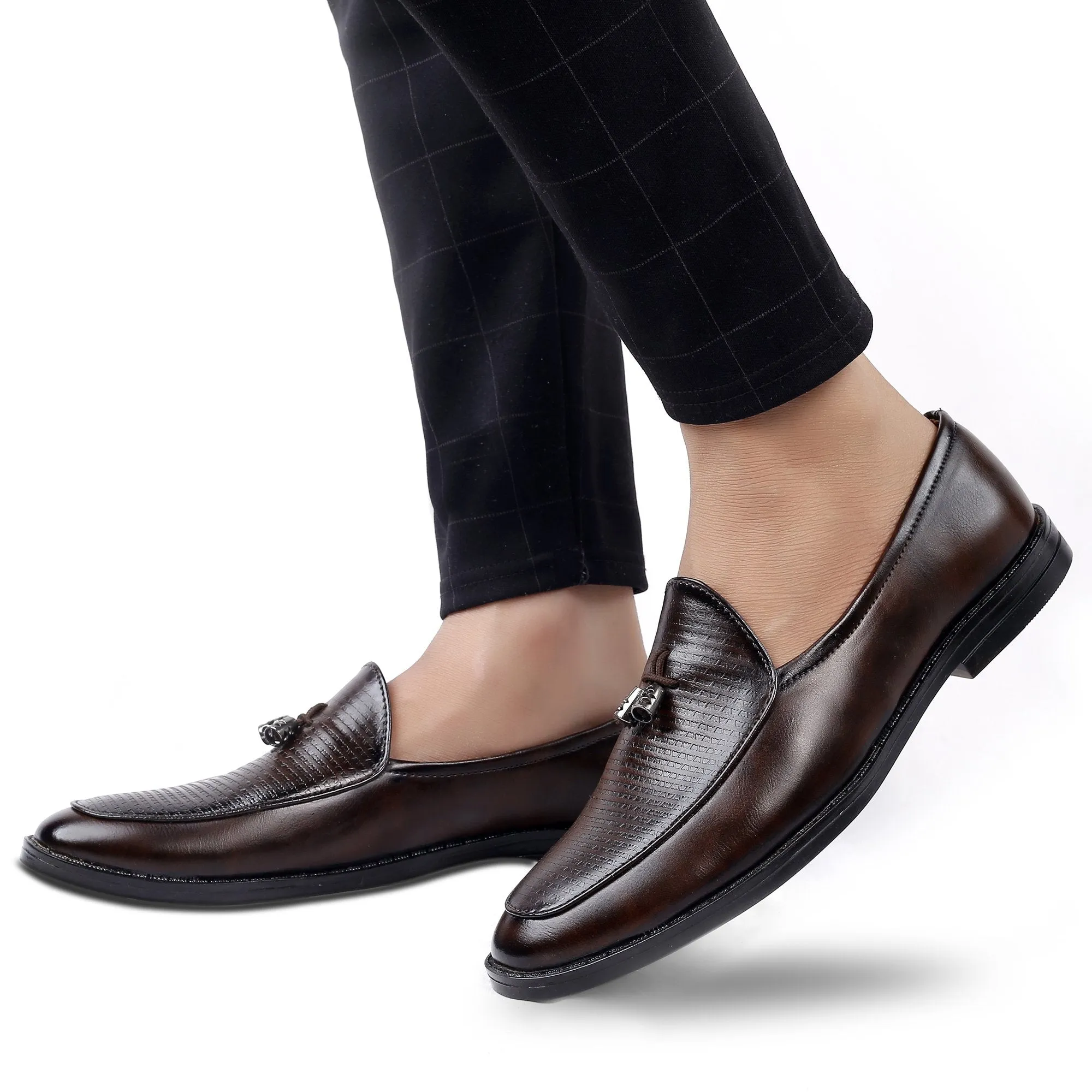 Bxxy's Faux Leather Partywear Slip-ons for Men