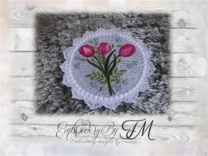 Coaster tulip / 5x7 hoop