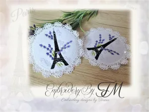 Coasters with Eiffel Tower / 4x4 hoop