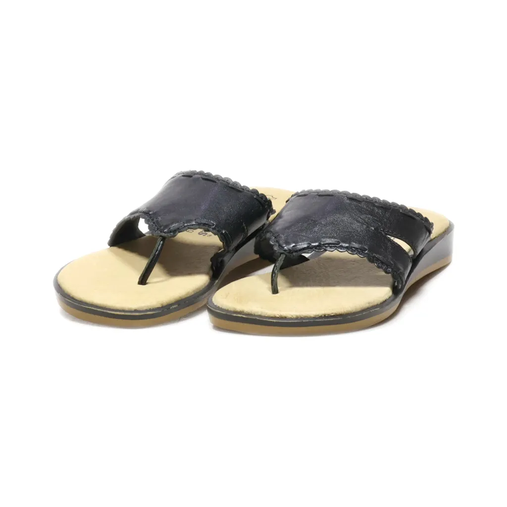 Dr.Jurgens Flat Sandals Leather Black Colour For Women