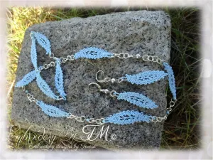 Earrings,components on the necklace and bracelet  leaves/4x4 hoop