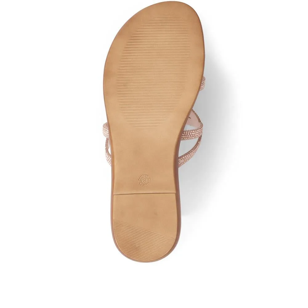 Embellished Mule Sandals  - CLUBS39005 / 325 322