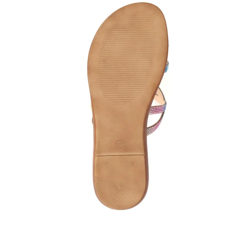 Embellished Mule Sandals  - CLUBS39005 / 325 322
