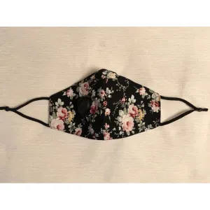 Face Mask Floral Print Black Face Mask Floral Print Black