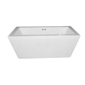 Free Standing Bath Tub 67"L x 32"W x 23"H, Acrylic, Glossy, Rectangular, Center Drain, 61 Gallons