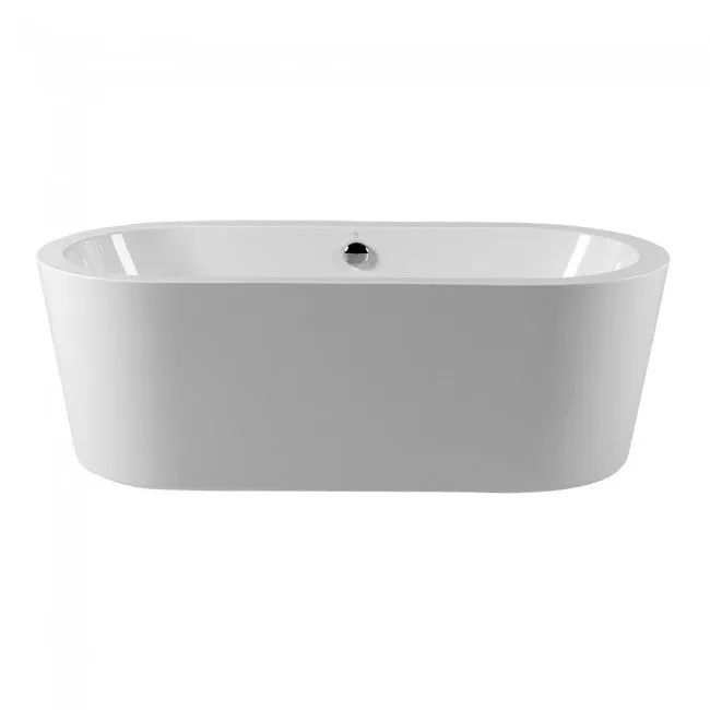 Free Standing Bath Tub 70"L x 33"W x 24"H, Acrylic, Glossy, Oval, Center Drain, 61 Gallons