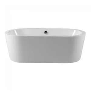 Free Standing Bath Tub 70"L x 33"W x 24"H, Acrylic, Glossy, Oval, Center Drain, 61 Gallons