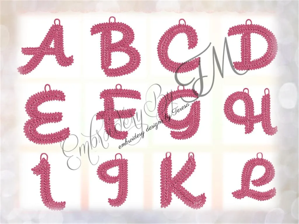 FSL alphabet  Numbers /4x4 hoop