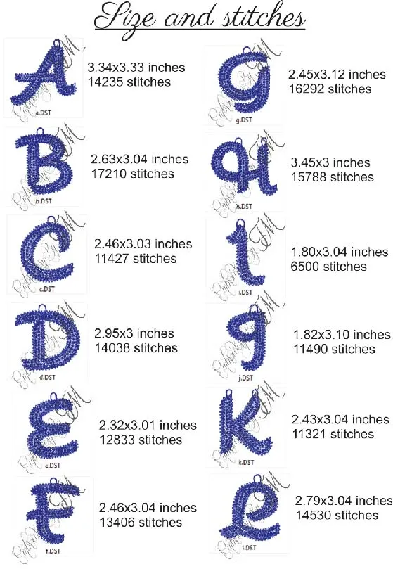 FSL alphabet  Numbers /4x4 hoop