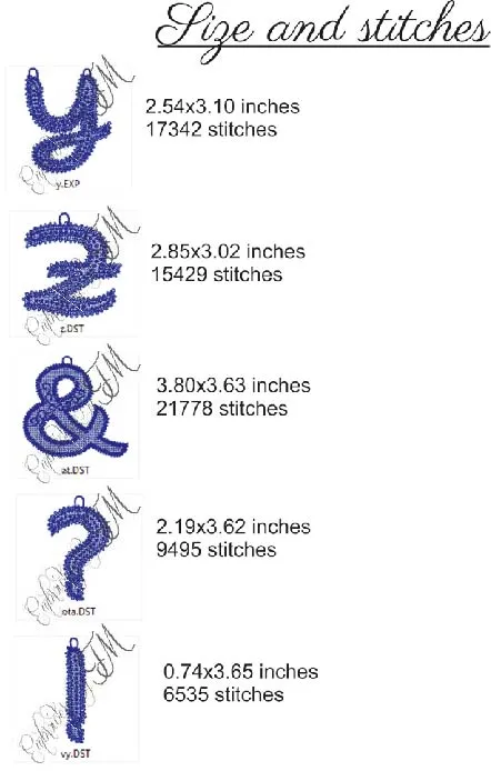 FSL alphabet  Numbers /4x4 hoop