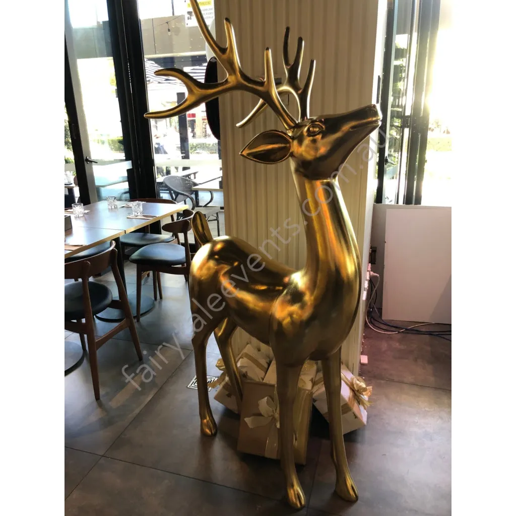 Gold leaf standing reindeer