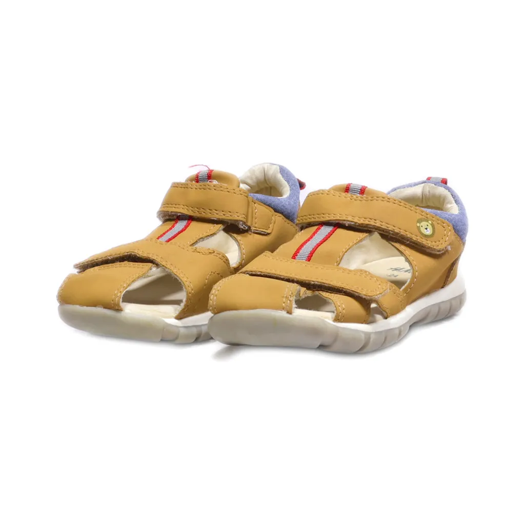 H&M Flat Sandals Leather Brown Colour For Kids