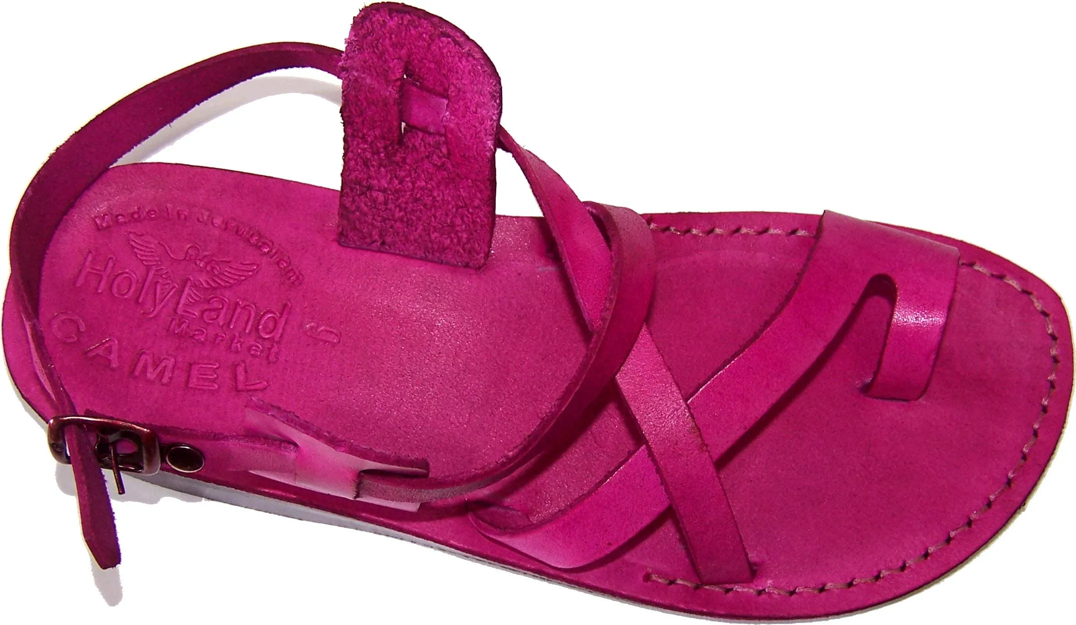 Holy Land Market Unisex Leather Biblical Sandals (Jesus - Yashua) Jesus - Colored Blue