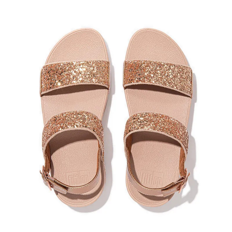 LULU GLITTER BACK-STRAP SANDALS