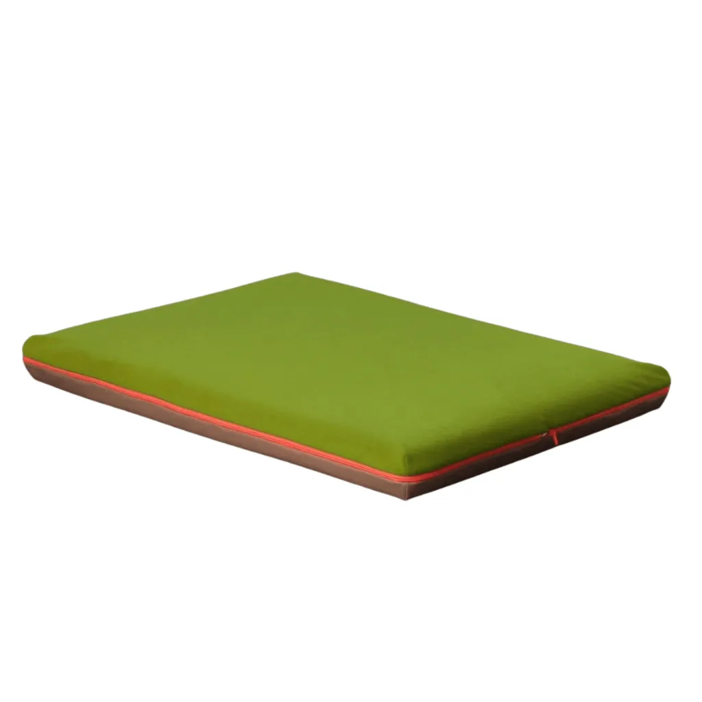 Memory Foam Dog Bed in Taupe Faux Leather