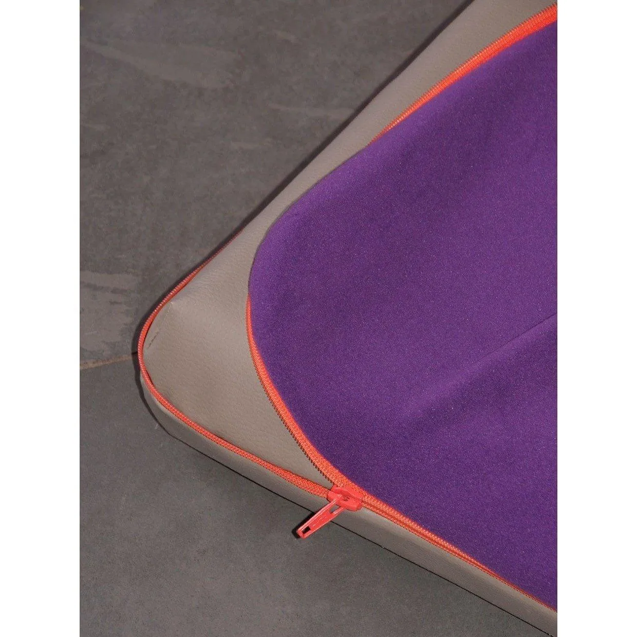 Memory Foam Dog Bed in Taupe Faux Leather