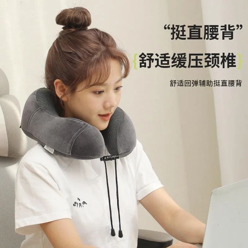 Memory Foam U-shaped Neck Pillow Soft Travel Pillow
