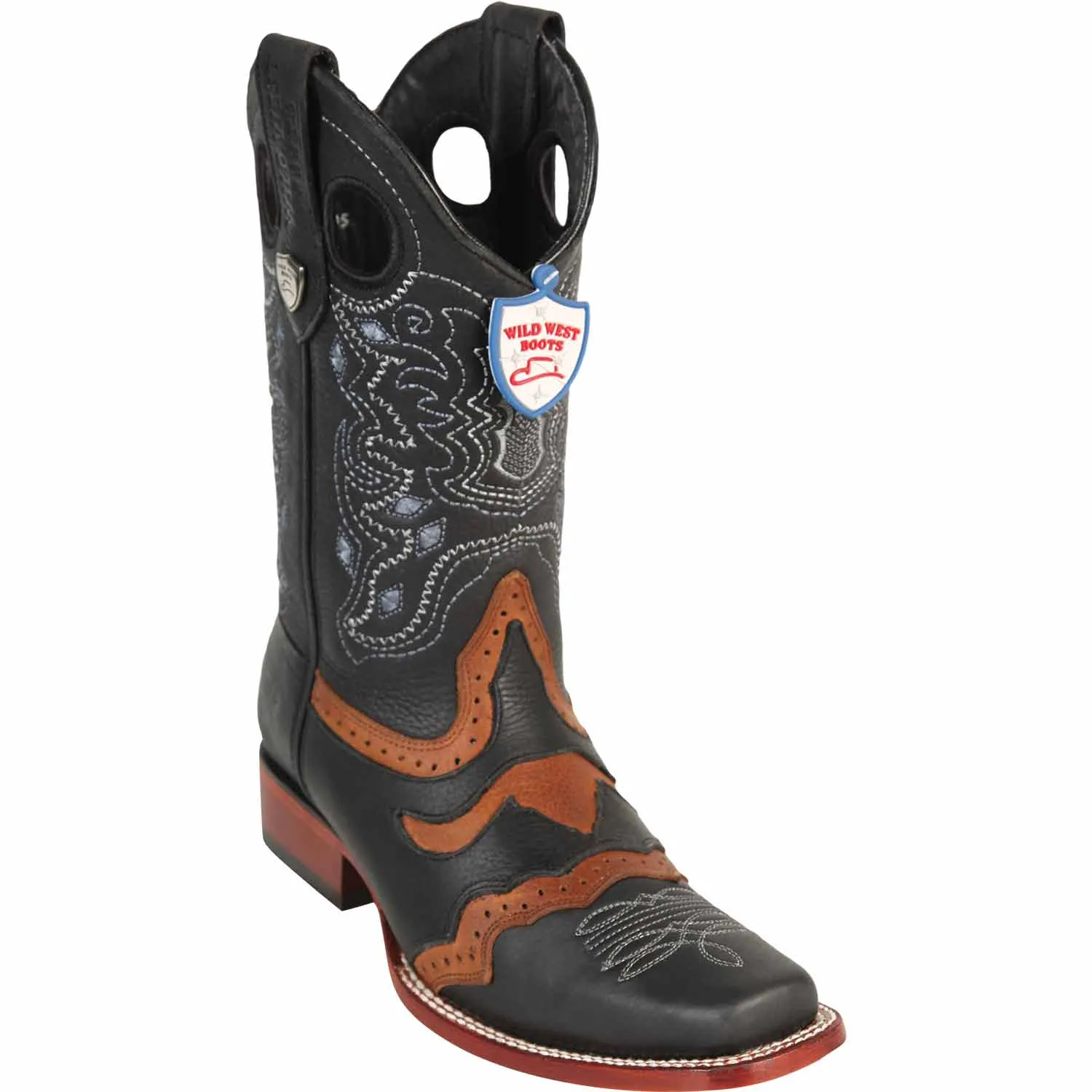 Men's Wild West Genuine Leather Rodeo Toe Boot 281TC2705