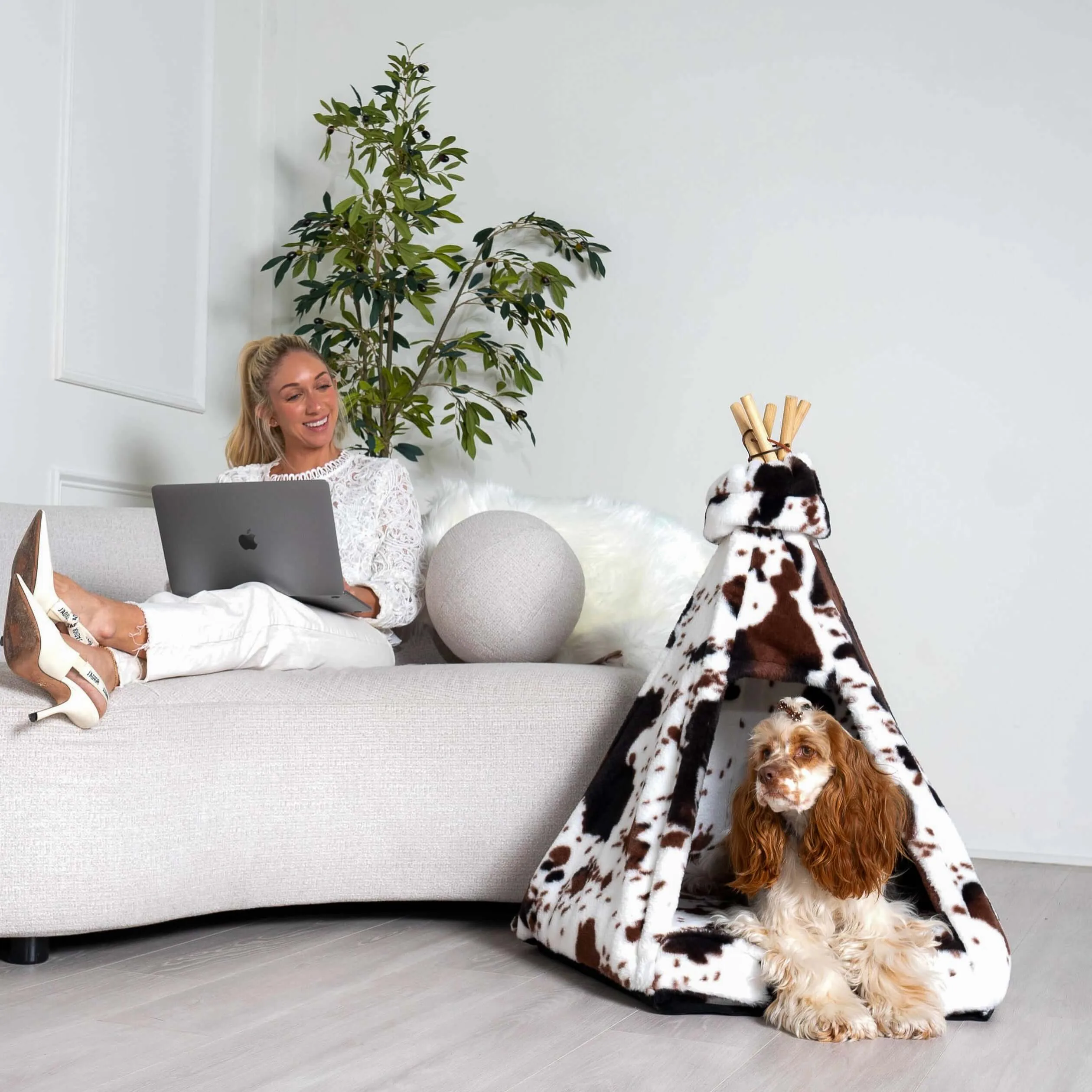 Modern Luxury Pet Teepee with Memory Foam