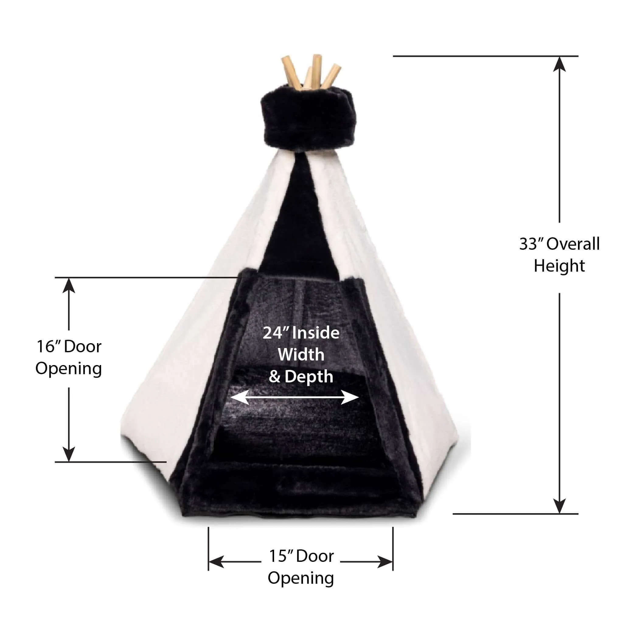Modern Luxury Pet Teepee with Memory Foam