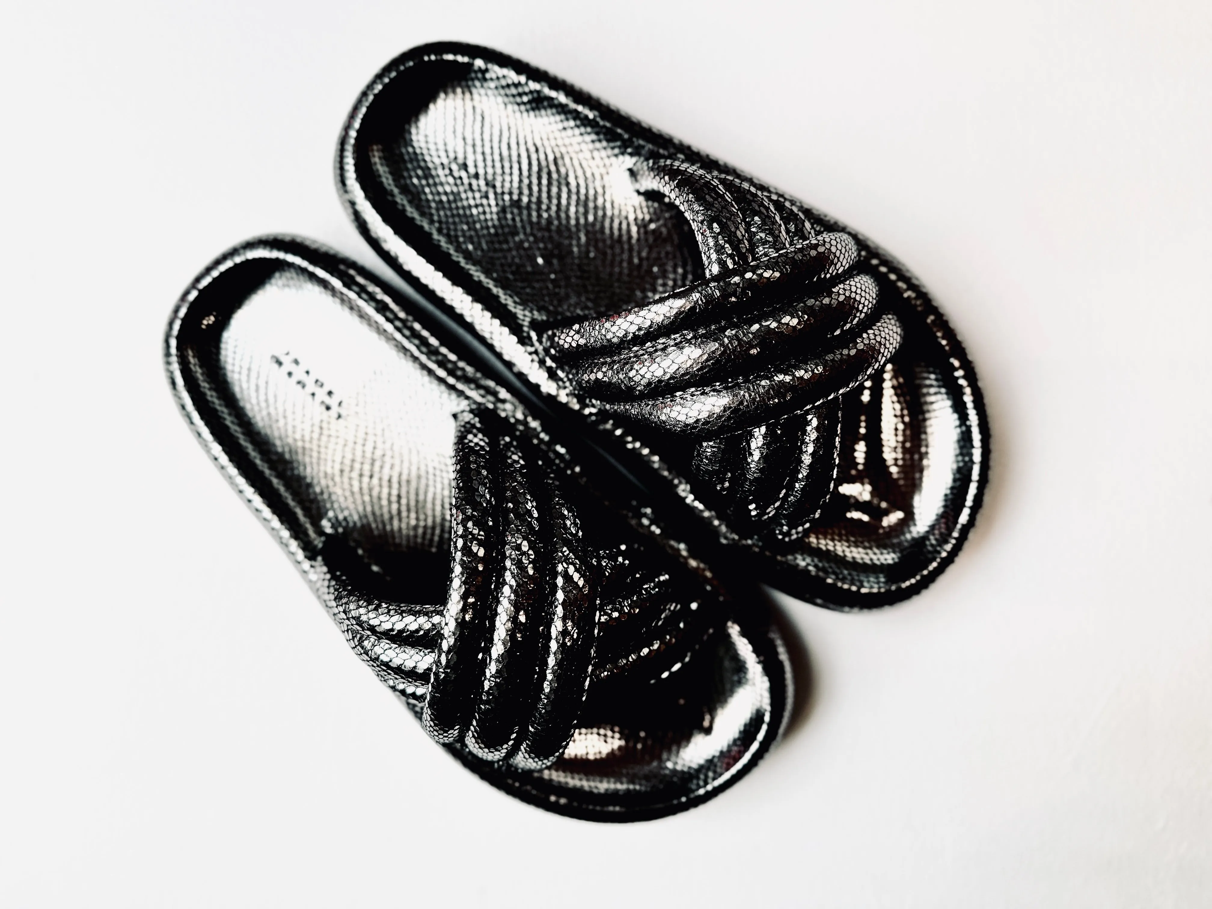 Niloo Sandals in Gun Metal