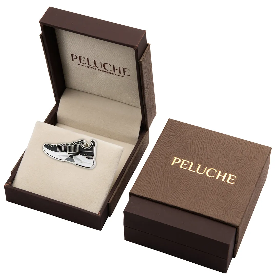 Peluche Trendy Shoe Black Lapel Pin For Men