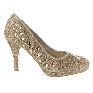 Petunia Round Toe Platform Sequin Shoe