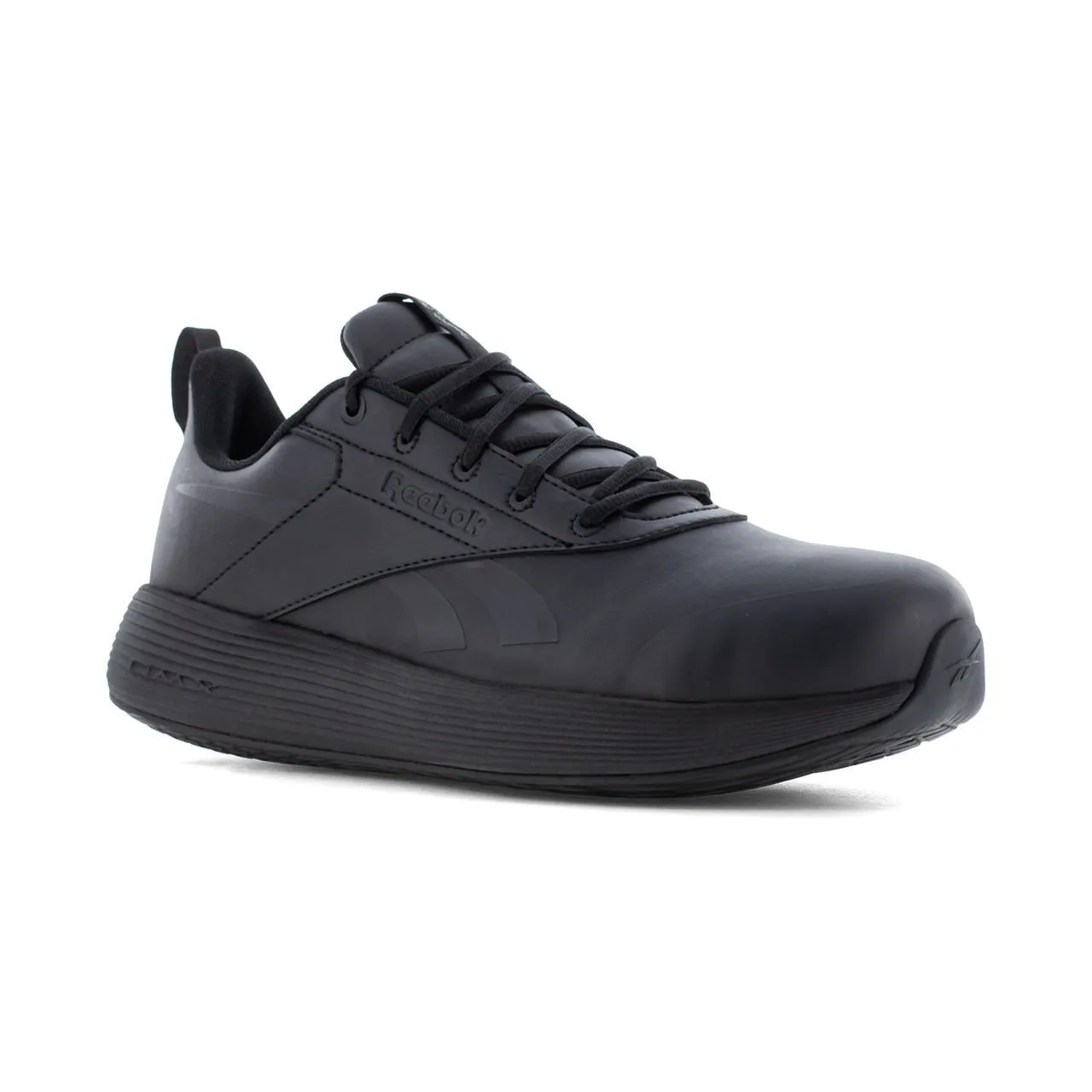 Reebok Mens DMXair Comfort Black Microfiber Athletic Work Shoes