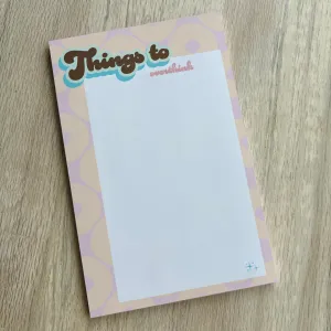 Things to Overthink - Funny Trendy Notepad