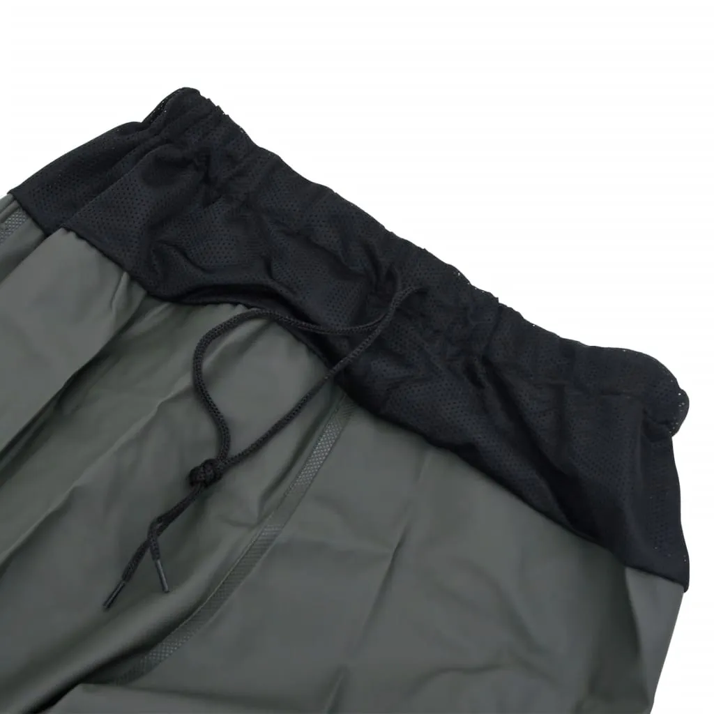 vidaXL Waist Waders with Boots Dark Green Size 44
