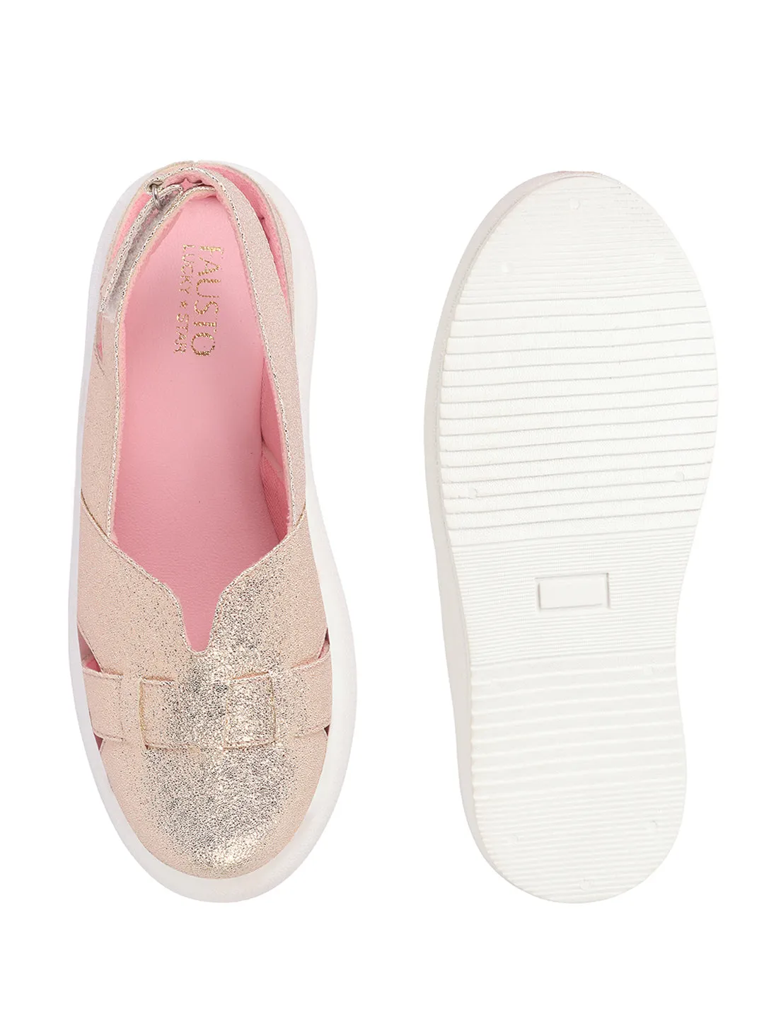 Women Sultan Embellished Backstrap Height Enhancer Hook and Loop Slip on Shoes|Casual Shoe|Evening Party Shoe|Anti Skid Sole