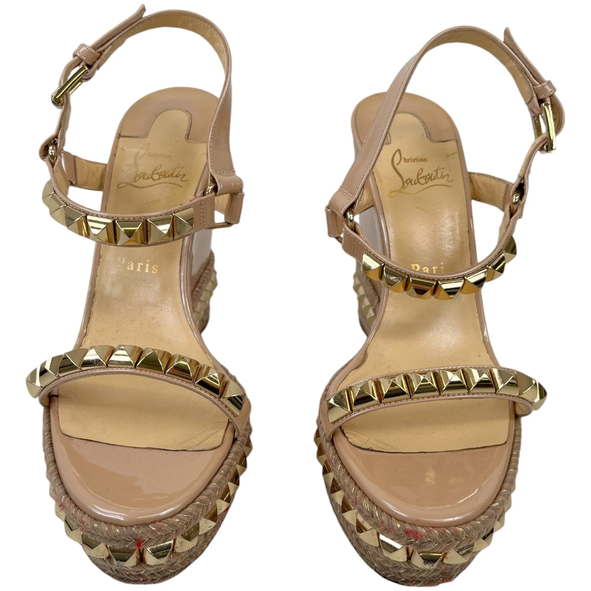 Women's Pyraclou Wedge Sandals Nude Size EU 40 / UK 7
