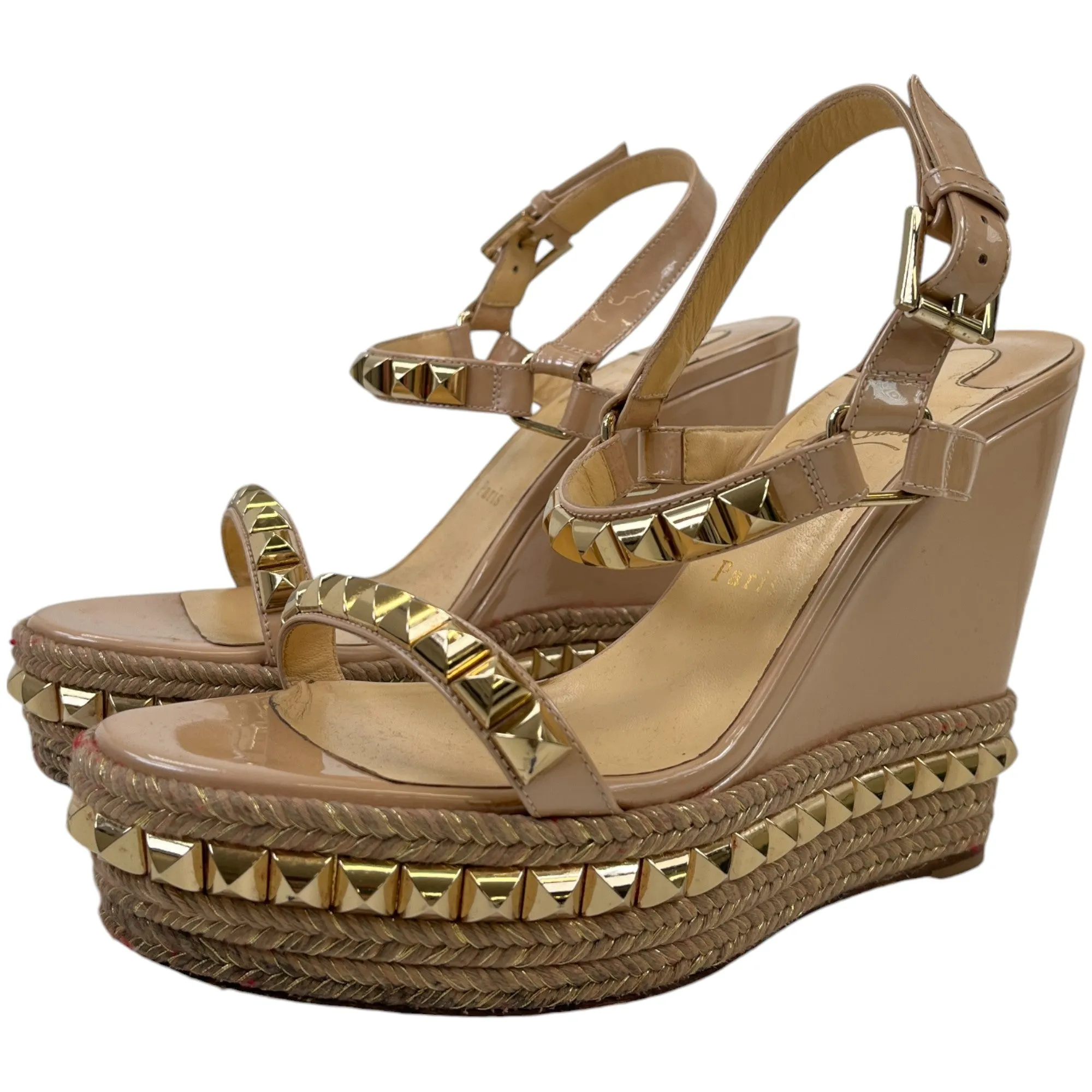Women's Pyraclou Wedge Sandals Nude Size EU 40 / UK 7