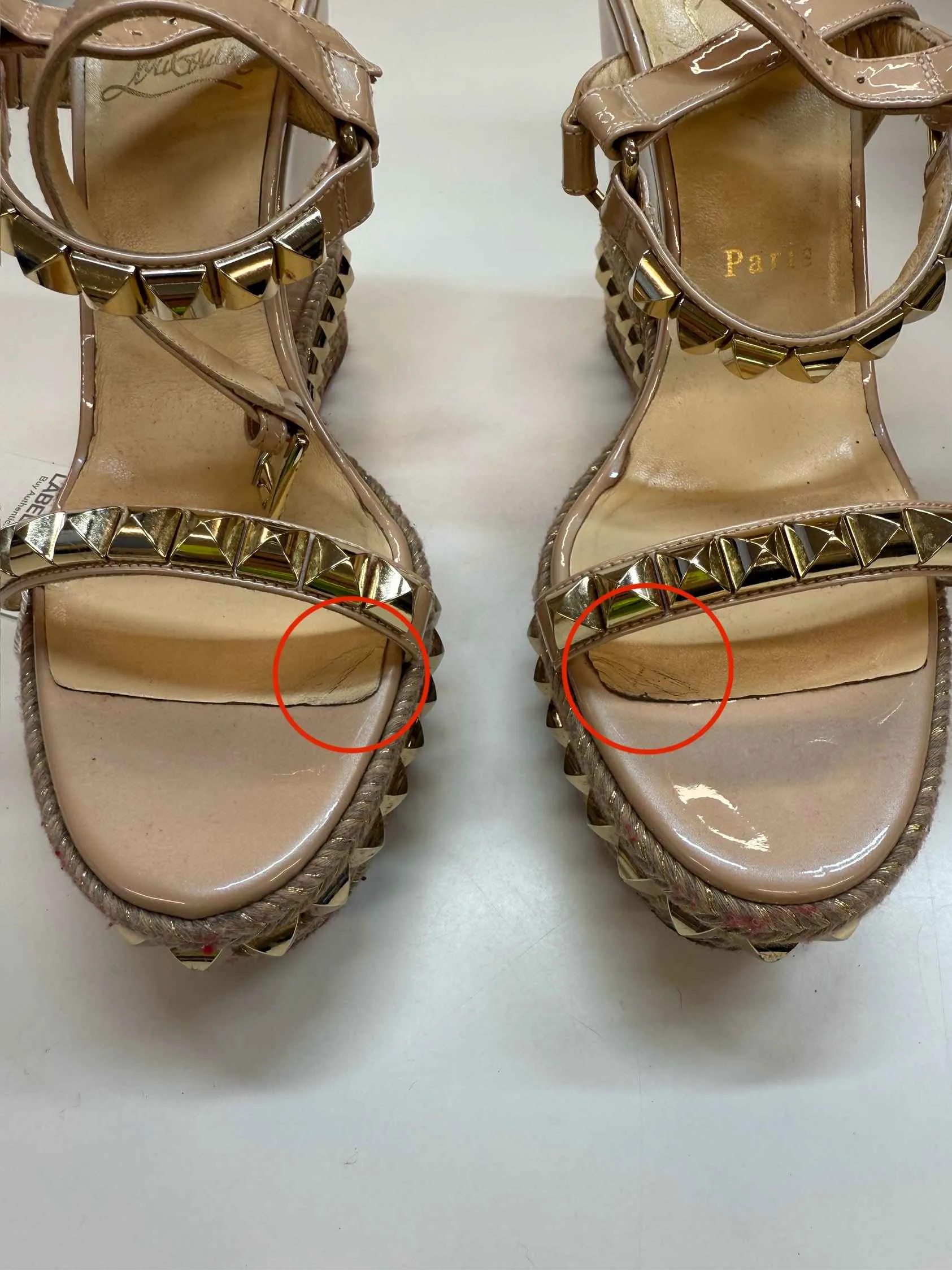 Women's Pyraclou Wedge Sandals Nude Size EU 40 / UK 7