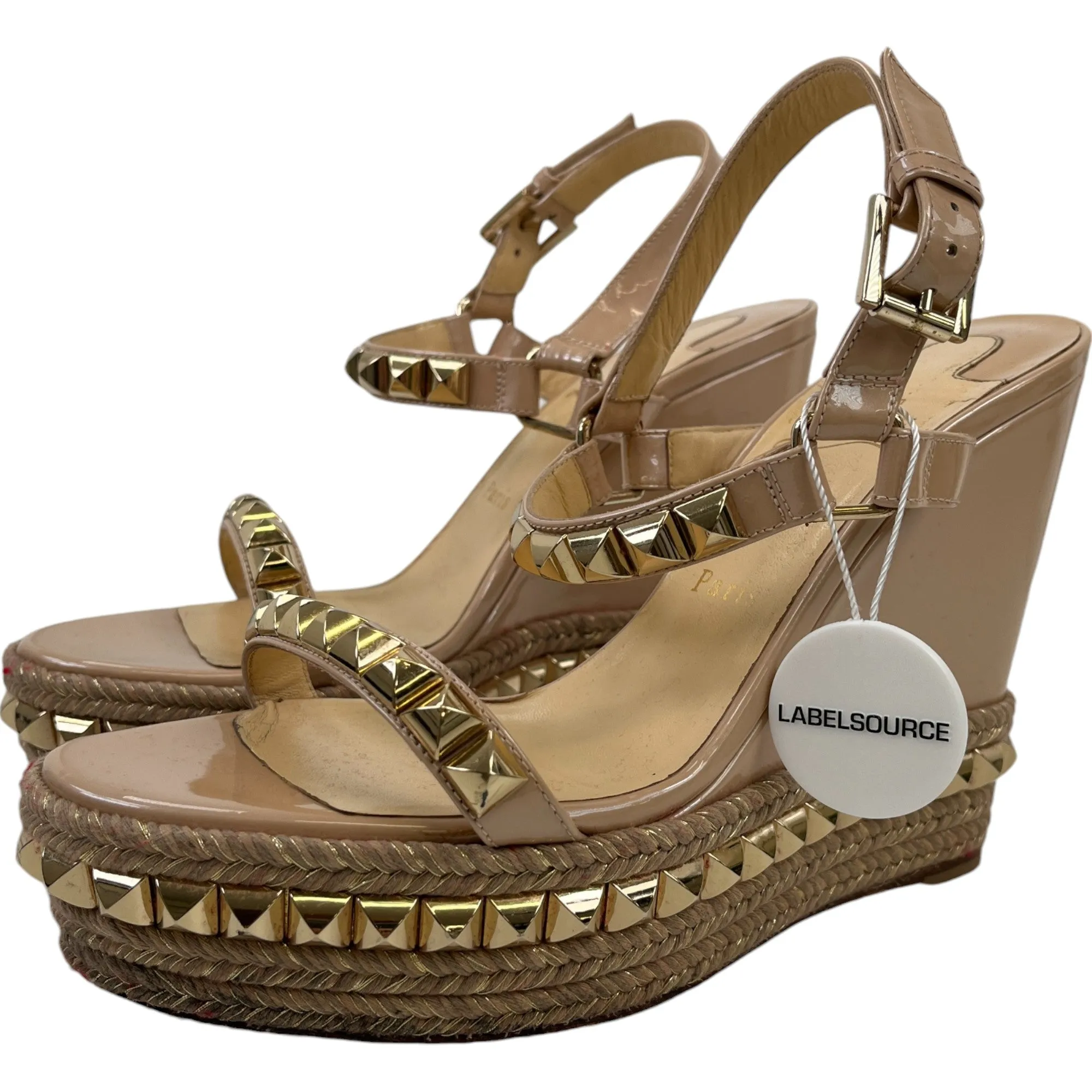 Women's Pyraclou Wedge Sandals Nude Size EU 40 / UK 7